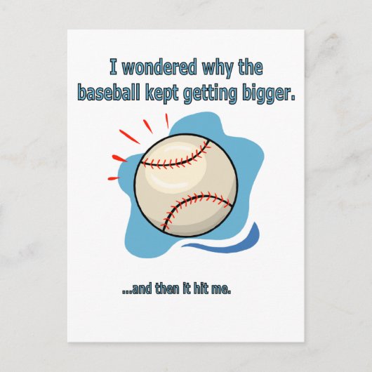Carte Postale Le baseball (Devant)