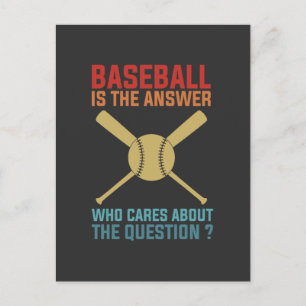 Carte Postale Le baseball est la réponse qui s'intéresse à