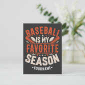 Carte Postale Le baseball est ma saison préférée (Debout devant)