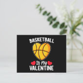 Carte Postale Le Basket Est Mon Sport De Saint Valentin (Debout devant)