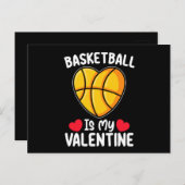Carte Postale Le Basket Est Mon Sport De Saint Valentin (Devant / Derrière)