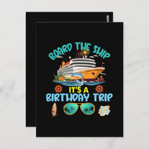Carte Postale Le bateau C'est un voyage d'anniversaire