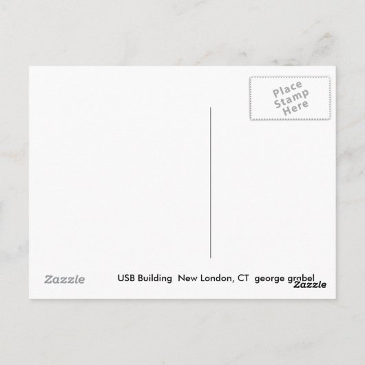 Carte Postale Le bâtiment USB (Dos)