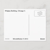 Carte Postale Le bâtiment Wrigley, Chicago, par une belle journé (Dos)