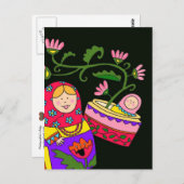 Carte Postale Le bébé de Matroshka (Devant / Derrière)