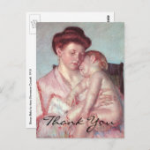 Carte Postale Le bébé endormi de Cassatt (Devant / Derrière)