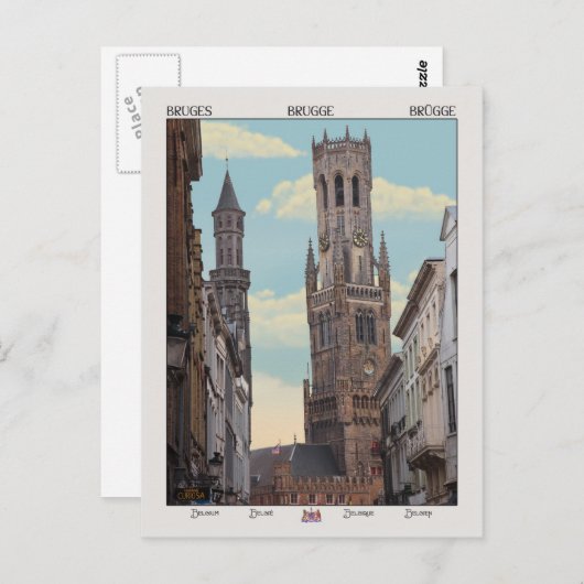Carte Postale Le beffroi de Bruges (Devant / Derrière)