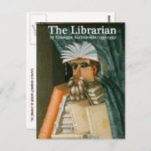 Carte postale : Le bibliothécaire (Devant / Derrière)