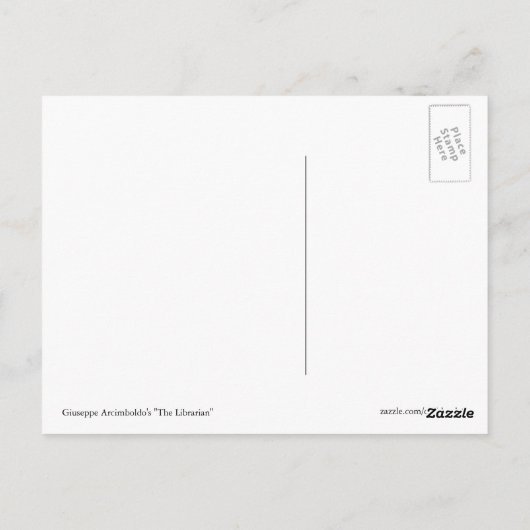 Carte Postale Le bibliothécaire (Dos)