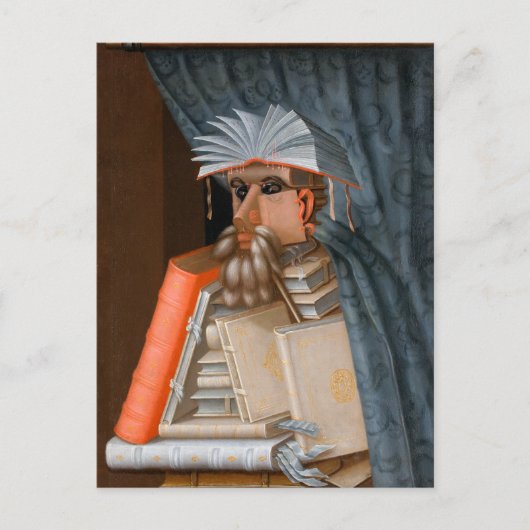 Carte Postale Le bibliothécaire c. 1566 par Giuseppe Arcimboldo (Devant)