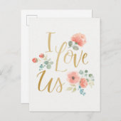 Carte Postale Le blanc de floraison | I de plaisir nous aiment (Devant / Derrière)