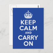 Carte Postale Le bleu gardent le calme et continuent (Devant / Derrière)