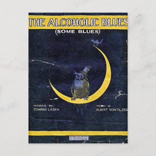 Carte Postale Le blues alcoolique (Devant)
