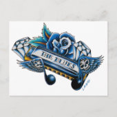Carte Postale Le Blues Harmonica Flash Art (Devant)