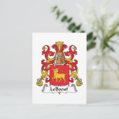 Carte Postale Le Boeuf Family Crest (Debout devant)