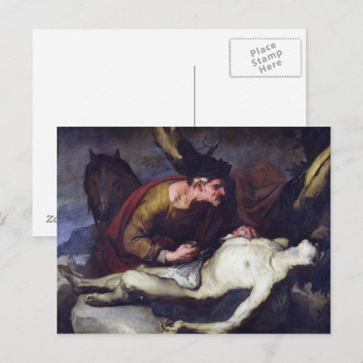 Carte Postale Le bon samaritain (Devant / Derrière)