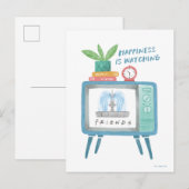 Carte Postale Le bonheur c'est de regarder FRIENDS™ (Devant / Derrière)