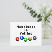 Carte Postale Le bonheur est de crier BINGO (Debout devant)
