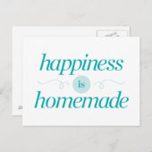 Carte Postale Le bonheur est fait maison (Devant / Derrière)