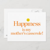 Carte Postale Le bonheur est la Casserole de ma mère (Devant / Derrière)