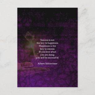 Carte Postale Le Bonheur Est La Clé De La Réussite De La Citatio