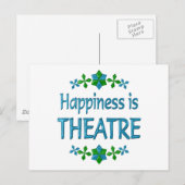 Carte Postale Le bonheur est le théâtre (Devant / Derrière)