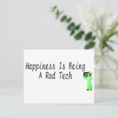 Carte Postale Le Bonheur Est Un Rad Tech (Debout devant)