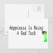 Carte Postale Le Bonheur Est Un Rad Tech (Devant / Derrière)