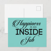 Carte Postale Le Bonheur Est Un Travail Intérieur (Devant / Derrière)
