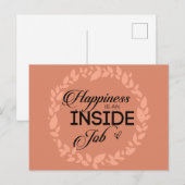 Carte Postale Le Bonheur Est Une Guirlande De Travail Intérieure (Devant / Derrière)