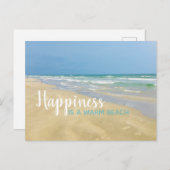 Carte Postale Le bonheur est une plage chaude (Devant / Derrière)