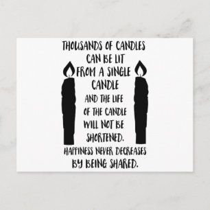 Carte Postale Le bonheur ne diminue jamais en étant partagé