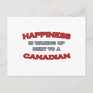 Carte Postale Le bonheur se réveille à côté d'un Canadien