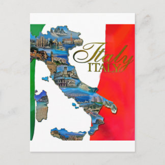 Carte Postale Le "Boot" italien