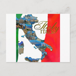 Carte Postale Le "Boot" italien