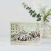 Carte Postale Le Boston Tea Party, 1846 (Debout devant)