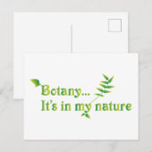 Carte Postale Le botaniste de la fin d'études Drôle Dire (Devant / Derrière)
