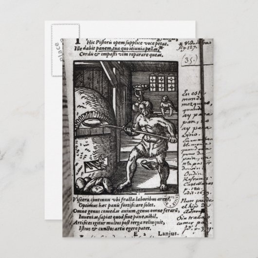 Carte Postale Le boulanger (Devant / Derrière)