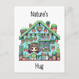 Carte Postale Le bras de la nature | Amateurs Plantes mignons Pi