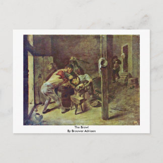 Carte Postale Le Brawl Par Brouwer Adriaen