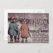 Carte Postale Le budget du peuple", 1909 (Devant / Derrière)