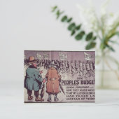 Carte Postale Le budget du peuple", 1909 (Debout devant)