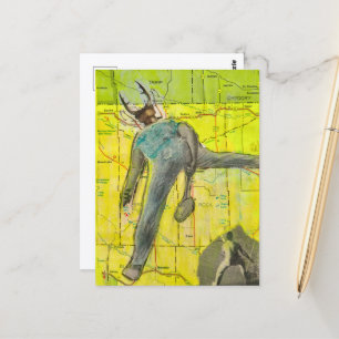 Carte Postale Le Bug de Badminton Collage