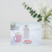 Carte Postale Le cacao et une forme cardiaque Les cookies Soyez (Debout devant)