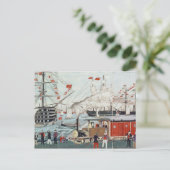 Carte Postale Le cadeau du commodore Perry d'un chemin de fer (Debout devant)