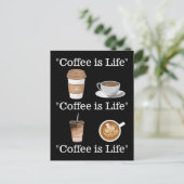 Carte Postale "Le café, c'est la vie" (Debout devant)