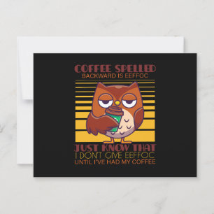 Carte Postale Le Café Écrit En Arrière Est Eeffoc