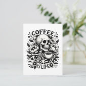 Carte Postale Le café est la vie (Debout devant)