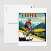 Carte Postale Le Café Fait Que Cela Se Passe En Cyclisme (Devant / Derrière)