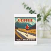 Carte Postale Le Café Fait Que Cela Se Produit En Cours D'Exécut (Debout devant)